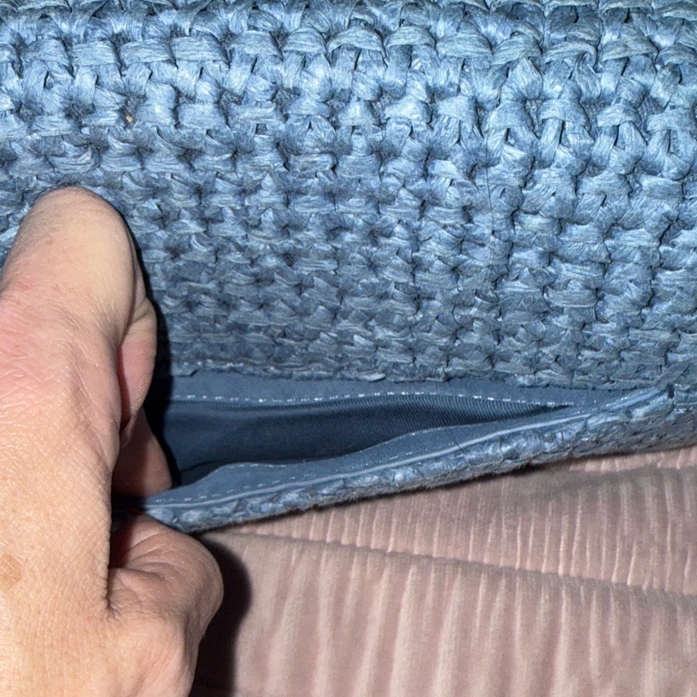 Sandro Light Blue Woven Shoulder Bag - Picture 8 of 16